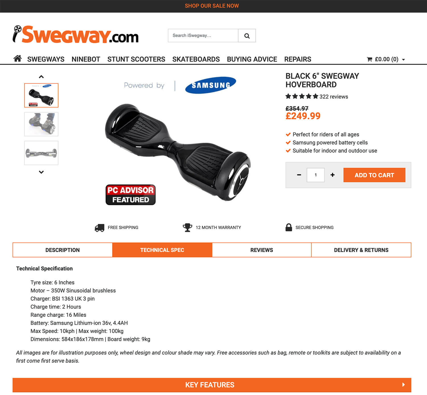 iSwegway product page
